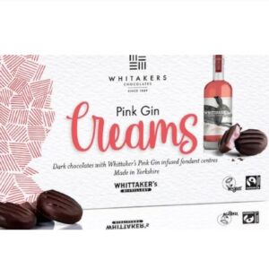 Whitakers chocolate Pink Gin cream Dark chocolates 150g