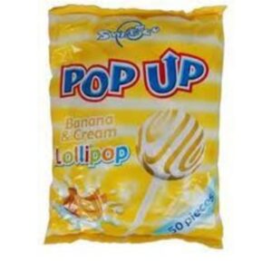 Sweetco pop up Banana and cream lollipop ×50