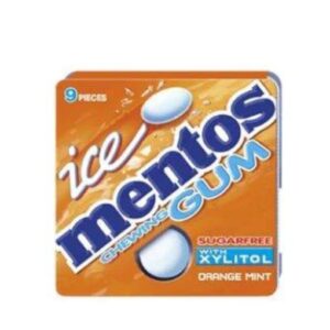 Mentos ice chewing gum orange mint sugar -free 13g ×9