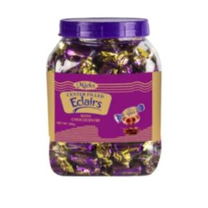 Micks center filled Eclairs with choco center jar 500g