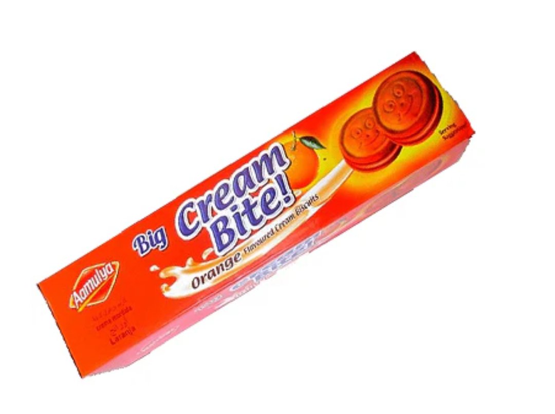 2025/07/1000885936.jpg Aamulya Big cream Bite biscuit orange 176g