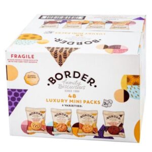 Border  biscuits 48 mini pack containing 4 varieties (Butterscotch,Choc,oat,viennese