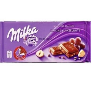 Milka Chocolate Raisins & Hazelnuts
100 g