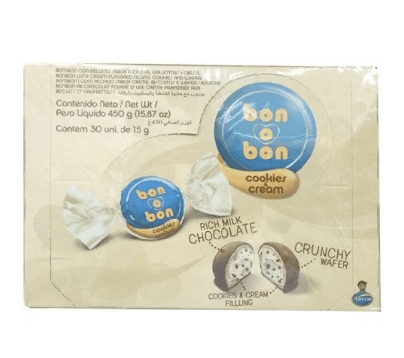 Arcor Bon O Bon Cookies & Cream
450 g x30 Img 8765