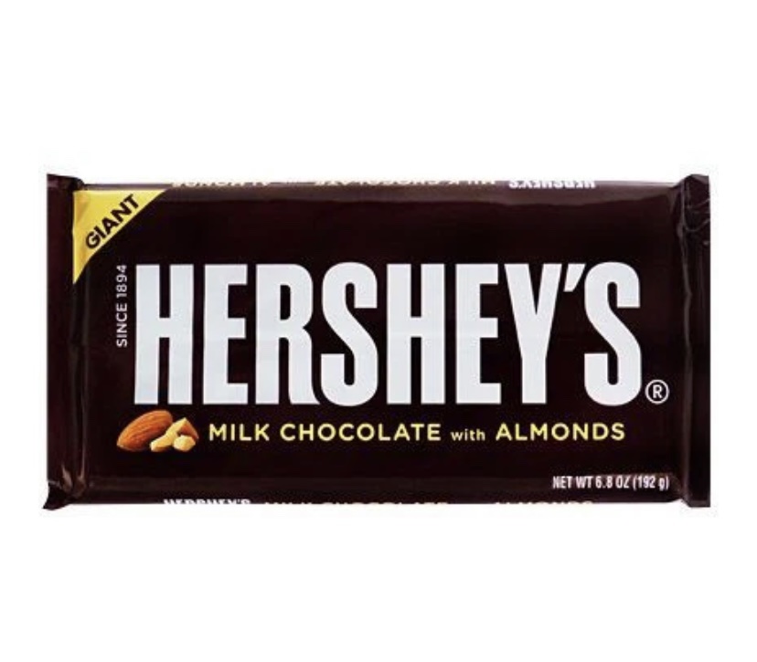 Hershey's Giant Milk Chocolate With Almonds 192 g Img 8792