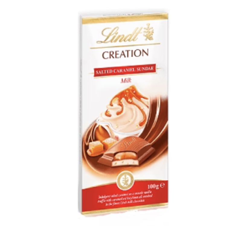 Lindt Creation Salted Caramel Sundae
Milk Chocolate 100 g Img 8811