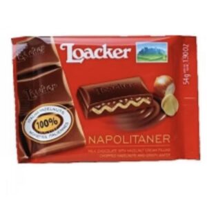 Loacker Napolitaner Milk Chocolate
With Hazelnut Cream 54 g